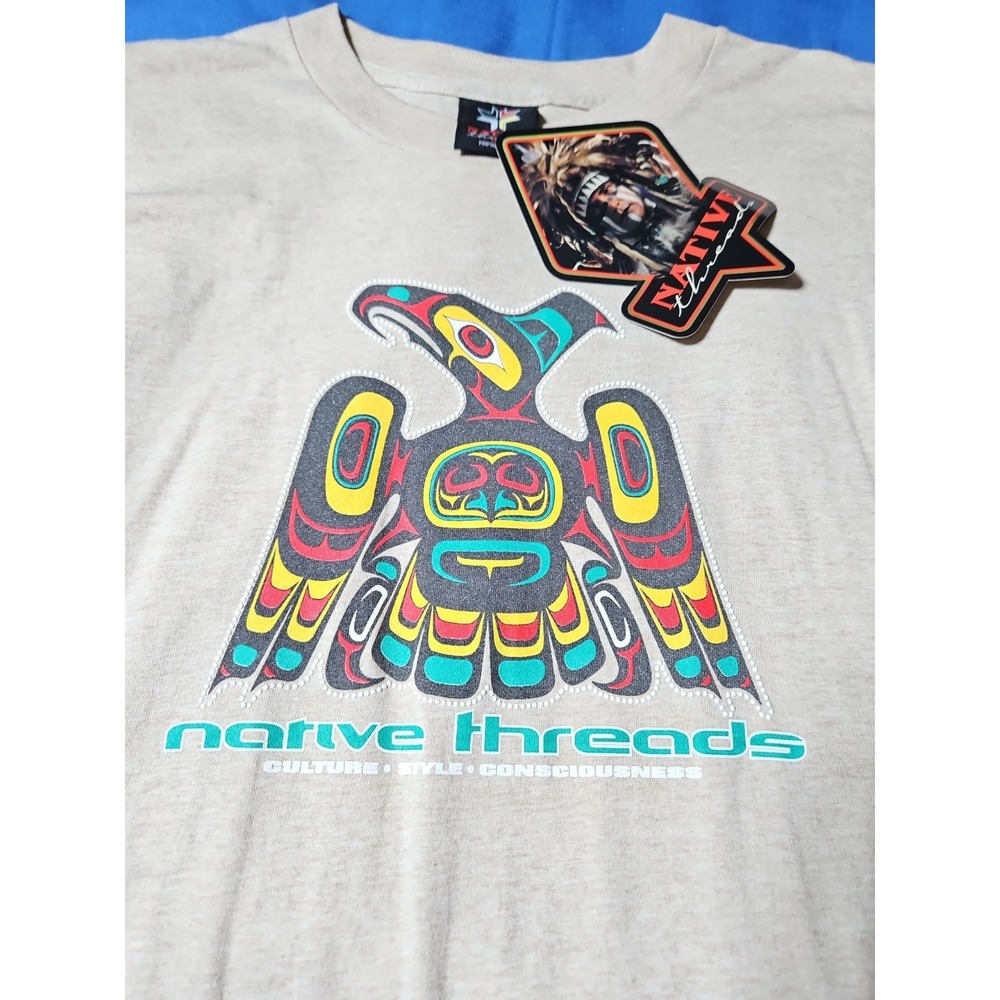 Native Threads Native American T-Shirt THUNDERBIRD Eagle Vintage 90s Y2K New XL